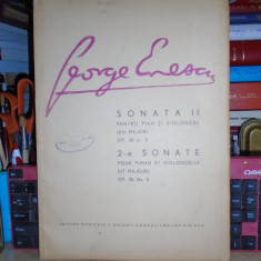 GEORGE ENESCU - SONATA II PENTRU PIAN SI VIOLONCEL + VIOLONCEL SOLO , 1964