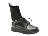 Ghete EPICA negre, 3F2379, din piele naturala
