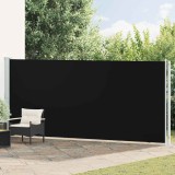 Copertina laterala retractabila terasa vidaXL, 180x600 cm, negru, protectie UV, vant si intimitate, poliester