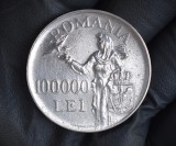 Moneda din Argint Regele Mihai I - 100.000 lei 1946 &bdquo;Pacea&rdquo; - ideala pentru botez