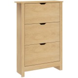 HOMCOM Dulap Slim pentru 18 Pantofi, 3 Sertare cu 2 Rafturi Reglabile Lemn | Aosom Romania