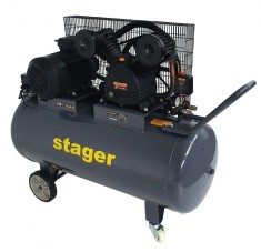 Stager HMV0.6/200 compresor aer, 200L, 8bar, 600L/min, trifazat, angrenare curea ProAdvanced PowerfulTools