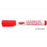 Cumpara ieftin Set 12 Markere DACO Rosii Pentru Tabla Magnetica, Varf 3 mm, Marker, Marker Rosu, Markere Rosii, Marker cu Cerneala Rosie, Marker Nepermanent Tabla, M