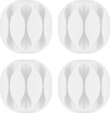 Set 4 buc ghidaj de cablu (3 slot) pentru birou Alb, Goobay 70373