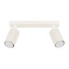 Lampa Tavan Aluminiu Bej 2 Becuri GU10 Sollux Karbon Minimalista Tub Interior