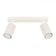 Lampă De Tavan Karbon Bej Din Aluminiu Cu 2 Becuri Tub Minimalistă De Interior.