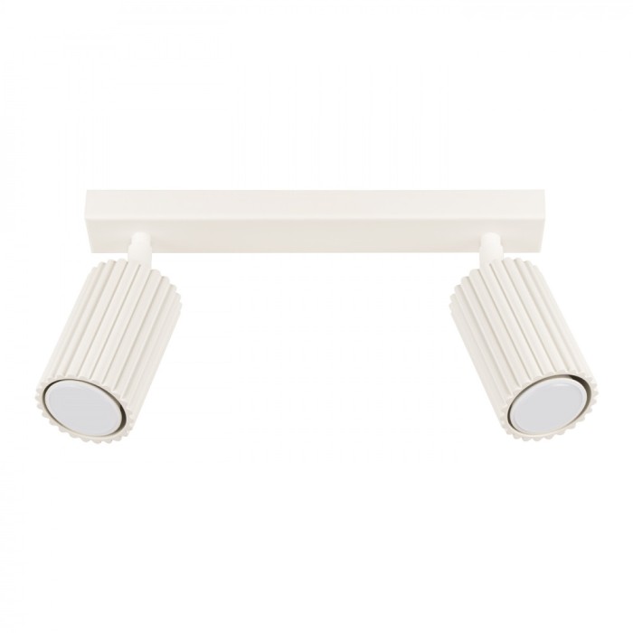 Lampă De Tavan Karbon Bej Din Aluminiu Cu 2 Becuri Tub Minimalistă De Interior.