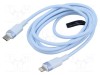 Cablu USB 2.0 VENTION Apple Lightning și USB C, 2m, nichelat