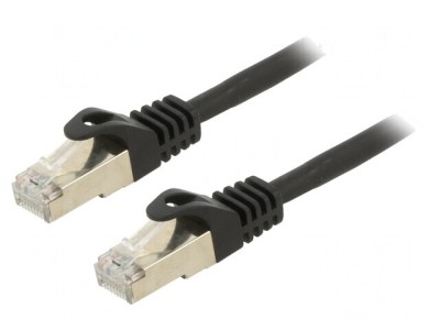 Patch cord S/FTP Cat 6a 10m negru Cablexpert foto