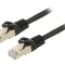 Patch cord S/FTP Cat 6a 10m negru Cablexpert