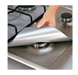 Set 4 folii teflon, detasabile pentru aragaz, lavabila reutilizabila