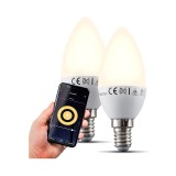 Set de 2 becuri LED B.K.Licht, Smart Home E14 alb cald, 5,5 wati, 470 lumeni - RESIGILAT