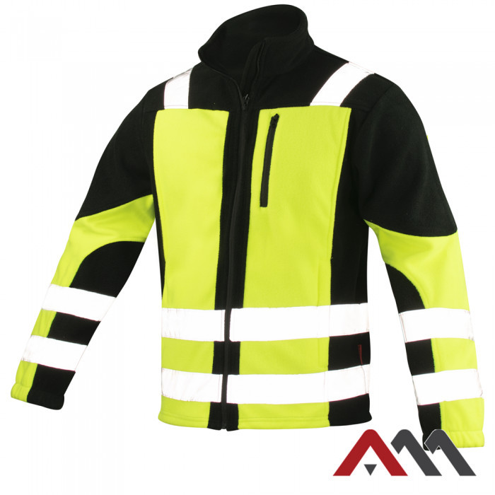 Bluza Polar Classic-Vis galben negru cu insertii reflectorizante