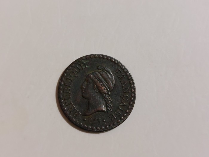 Un centime francaise 1848 a, franta moneda