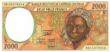 Statele Africii Centrale 2 000 Franci (L) Gabon 2 000 P-403Lg UNC