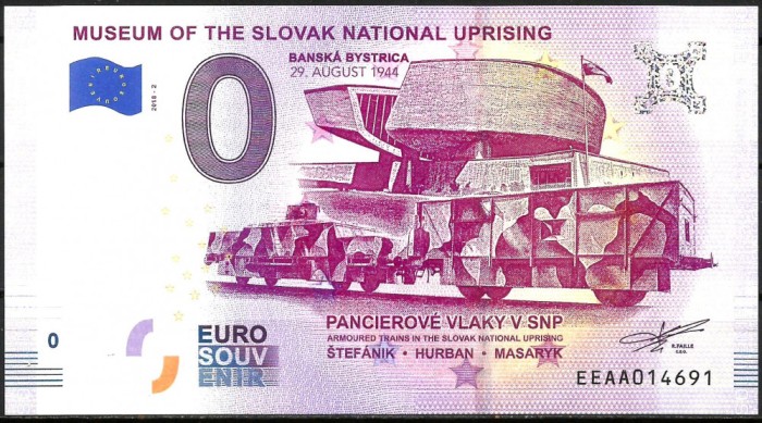 !!! 0 EURO SOUVENIR - SLOVACIA , MUZEUL INSURECTIEI SLOVACE 1944 - 2018.2 - UNC // NU TRIMIT PRIN CURIER