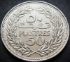 Moneda exotica 50 PIASTRES - LIBAN, anul 1969 * cod 121, Asia