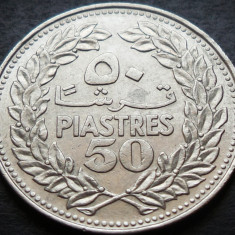 Moneda exotica 50 PIASTRES - LIBAN, anul 1969 * cod 121