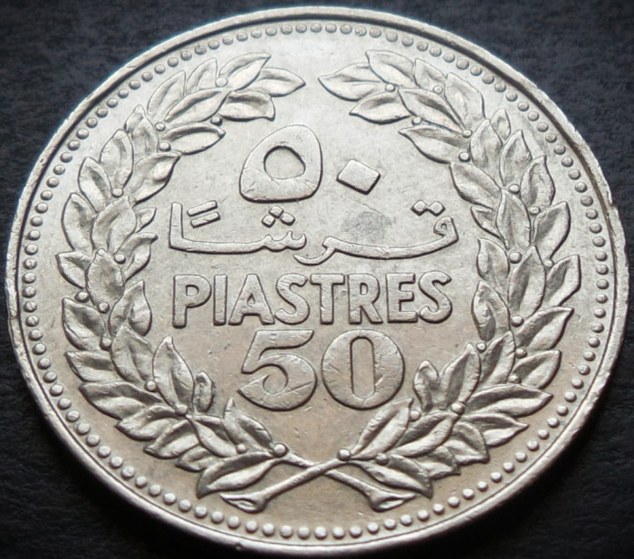 Moneda exotica 50 PIASTRES - LIBAN, anul 1969 * cod 121