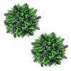 Set arbusti ornamentali artificiali bila cu lavanda, 2 buc., 28 cm