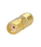 Adaptor SMA mama din ambele parti drept 50 ohm teflon aurit Amphenol