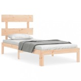 Cumpara ieftin Cadru de pat fara saltea, 90x200 cm, lemn masiv pin