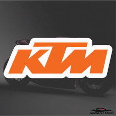 KTM-Model 2-Stickere Moto - 13 cm. x 4.82 cm.