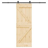 VidaXL Ușă glisantă cu set de feronerie 70x210 cm, lemn masiv de pin
