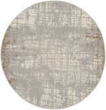 Covor Calvin Klein CK950, Gri/Bej, Rotund, 122x122 cm