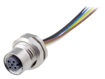 Conector M12 mamă cu cablu 0,5m foto