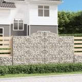 VidaXL Coșuri gabion arcuite 5 buc, 300x50x160/180 cm, fier galvanizat