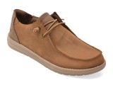 Cumpara ieftin Mocasini SKECHERS maro, MELSON, din nabuc