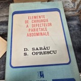 Elemente de chirurgie a defectelor parietale abdominale - D. Sabau si S. Oprescu