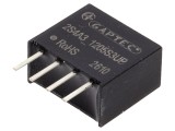 Convertor DC/DC 2W 12V la 5V, protecție SCP, eficiență 83%