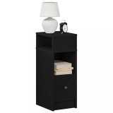 Gossi noptiera cu sertar negru 25x31x66 cm