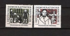 GERMANIA (DDR) 1957 &ndash; PEDAGOG FRIEDRICH FROBEL. SERIE NESTAMPILATA, F147
