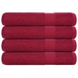 VidaXL Prosoape 4 buc Bordeaux 100x200 cm 360 g/m&sup2; 100% bumbac