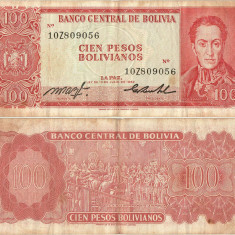 1983, 100 pesos bolivianos (P-164a.2) - Bolivia