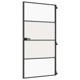 Cumpara ieftin Usa interior negru 102,5x201,5 cm sticla securiz./aluminiu slim