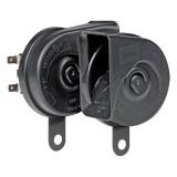 Claxon auto universal 12V set 2 bucati AMiO, semnal sonor cu doua tonuri 410 Hz si 510 Hz, 110 dB, pentru orice vehicul cu instalatie 12V