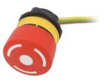 Comutator de Siguranță 22mm Roșu 2 NC NO