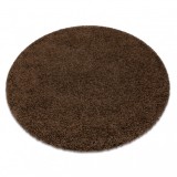 Covor SOFFI cerc shaggy 5cm maro, cerc 80 cm