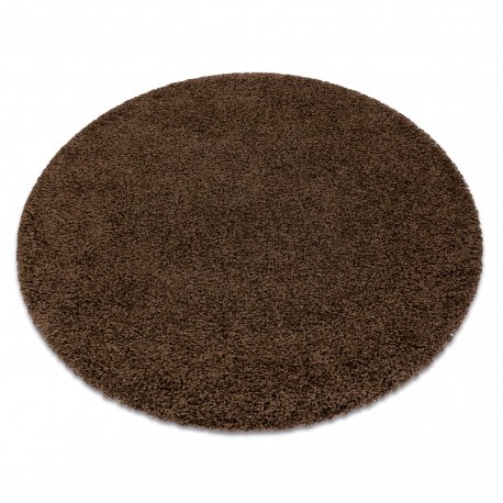 Covor SOFFI cerc shaggy 5cm maro, cerc 80 cm