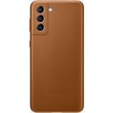 Husa de protectie Samsung Leather Cover pentru Galaxy S21 Plus, Brown