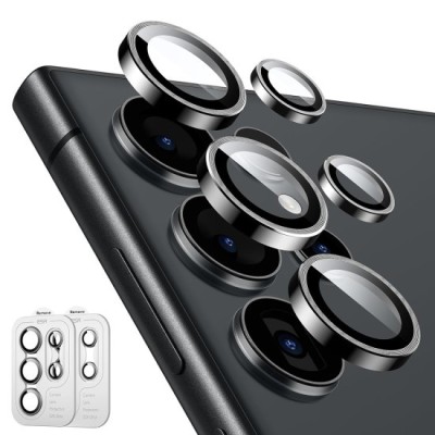 Folie Camera pentru Samsung Galaxy S24 Ultra (set 2) - ESR Lens Protector Tempered Glass - Black foto