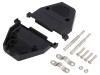 Carcasa Conector D-Sub 37/62 Pin Drept Negru Plastic ENCITECH, Fixare Suruburi Moletate, Inchidere Rasucire