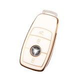 Husa alb pentru cheie Mercedes Benz A B C E S Class W204 W205 W212 W213 W176 GLC CLA AMG W177, Oem