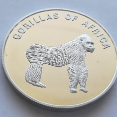 114. Moneda Uganda 1000 shillings 2003 (Gorillas of Africa - on all fours)