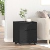vidaXL Dulap Birou Fișiere Stejar Negru 45x38x54cm Lemn Compozit Sertare Glisante