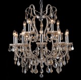 Candelabru metal argintiu sticla 71x80 cm